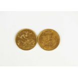 Two half sovereigns