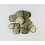 A collection of pre-1947 silver U.K. coinage