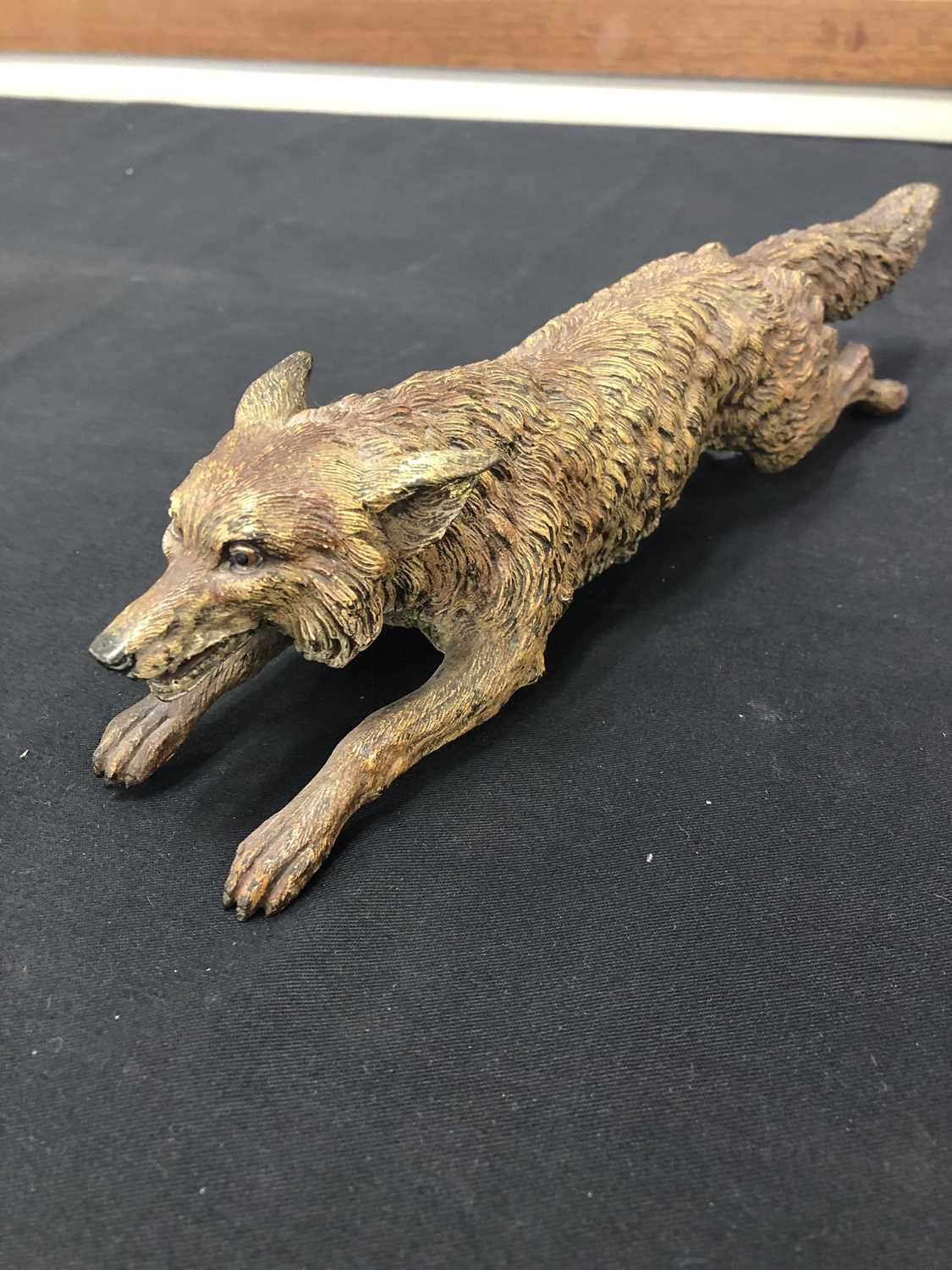 An Austrian cold painted bronze figure of a running fox - Image 3 of 10