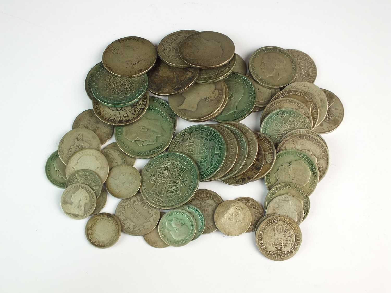 A large collection of pre-1947 silver coinage