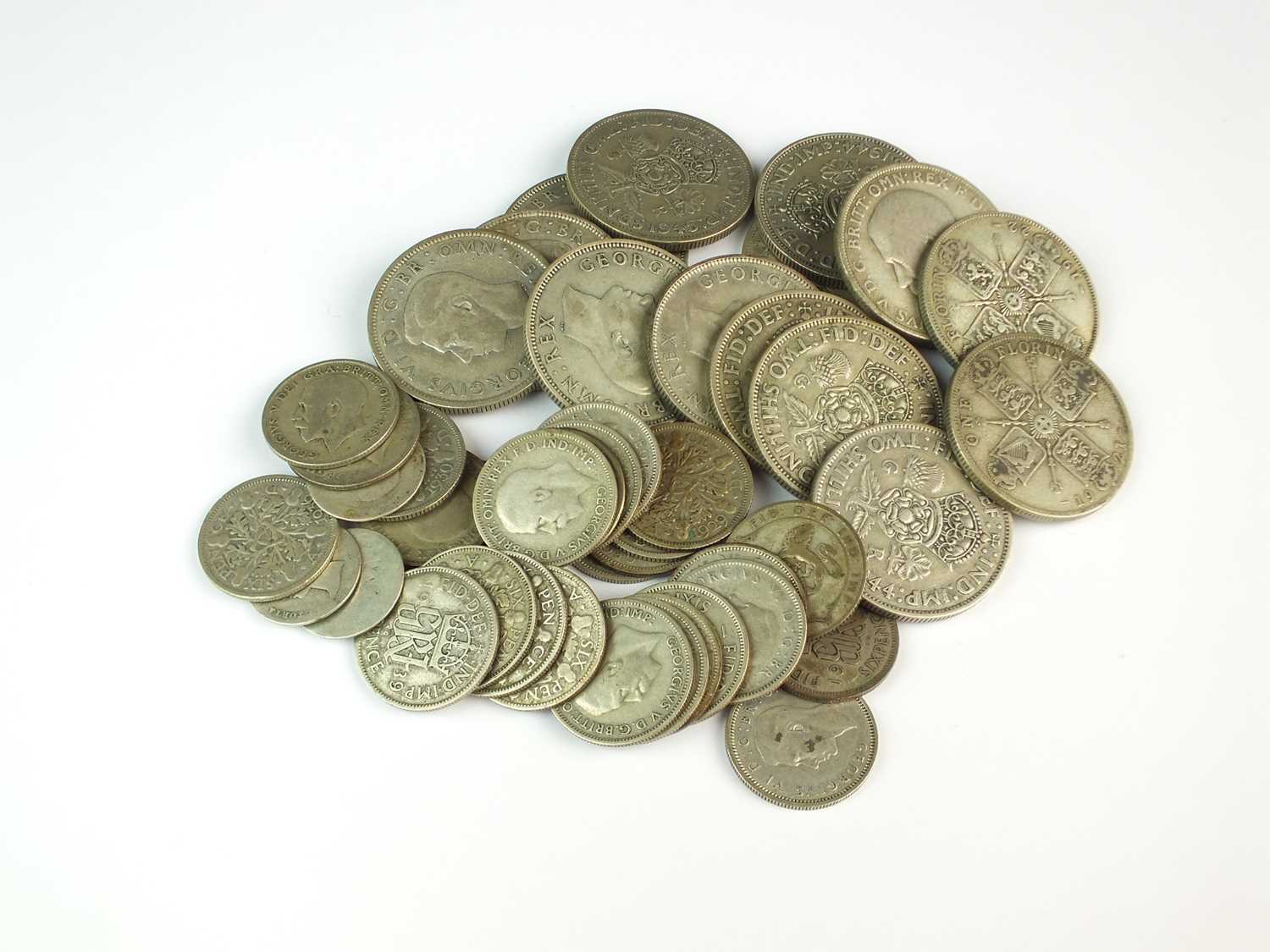 A collection of pre-1947 silver coinage