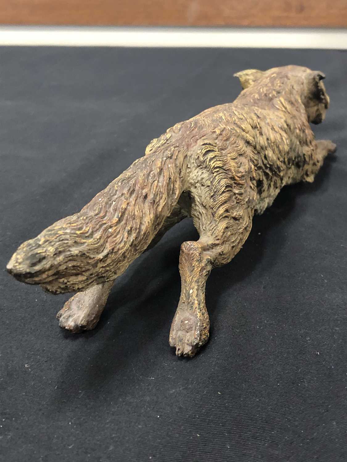 An Austrian cold painted bronze figure of a running fox - Image 4 of 10