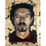 Edward Bell (British Contemporary) David Bowie with Goatee Portrait