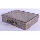 A RARE ART DECO SHAGREEN GENTLEMAN'S CARRYING CASE of Dutch Historical interest, by repute the prope