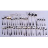 ASSORTED ANTIQUE SILVER TEASPOONS in various forms and sizes, including examples by Paul Storrs etc.