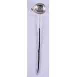AN 18TH CENTURY SILVER TODDY LADLE C1797. 32 cm long.