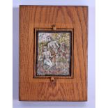 AN UNUSUAL FRAMED FRANZ BISCHOFF PUZZLE representing Adam and Eve. Puzzle 8 cm x 6 cm.