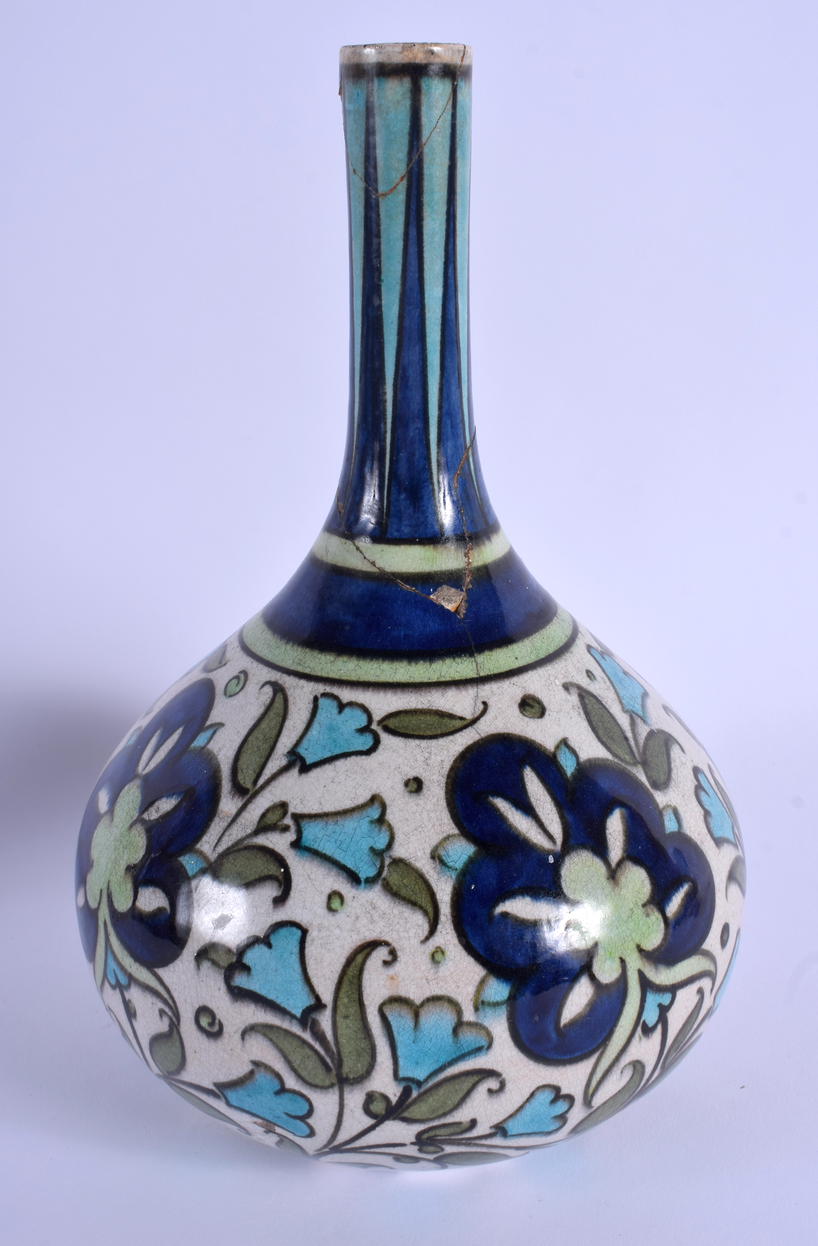 A BURMANTOFTS ARTS AND CRAFTS POTTERY VASE painted in the Persian style. 26 cm high. - Image 2 of 6