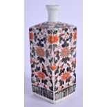 A 19TH CENTURY JAPANESE MEIJI PERIOD IMARI PORCELAIN SAKE BOTTLE FLASK painted with flowers. 15 cm h