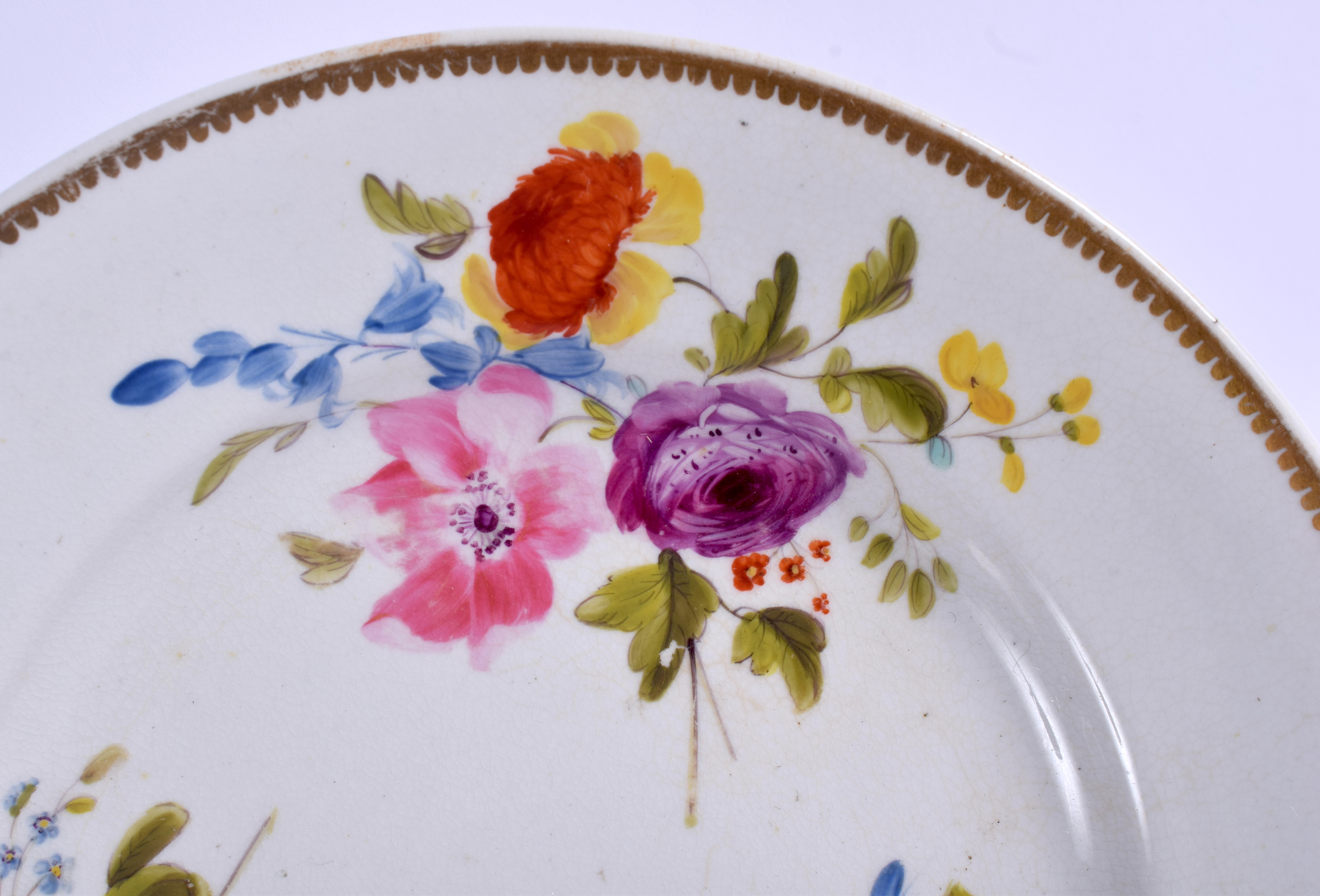A PAIR OF EARLY 19TH CENTURY DERBY PORCELAIN PLATES painted with botanical sprays. 20 cm diameter. - Image 2 of 8