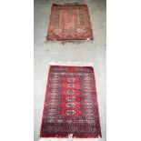 TWO PERSIAN RUGS. Largest 130 cm x 78 cm. (2)