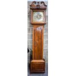 A GEORGE III MAHOGANY LONGCASE CLOCK by Richard Barratt of Dublin, with mask head terminals and bras