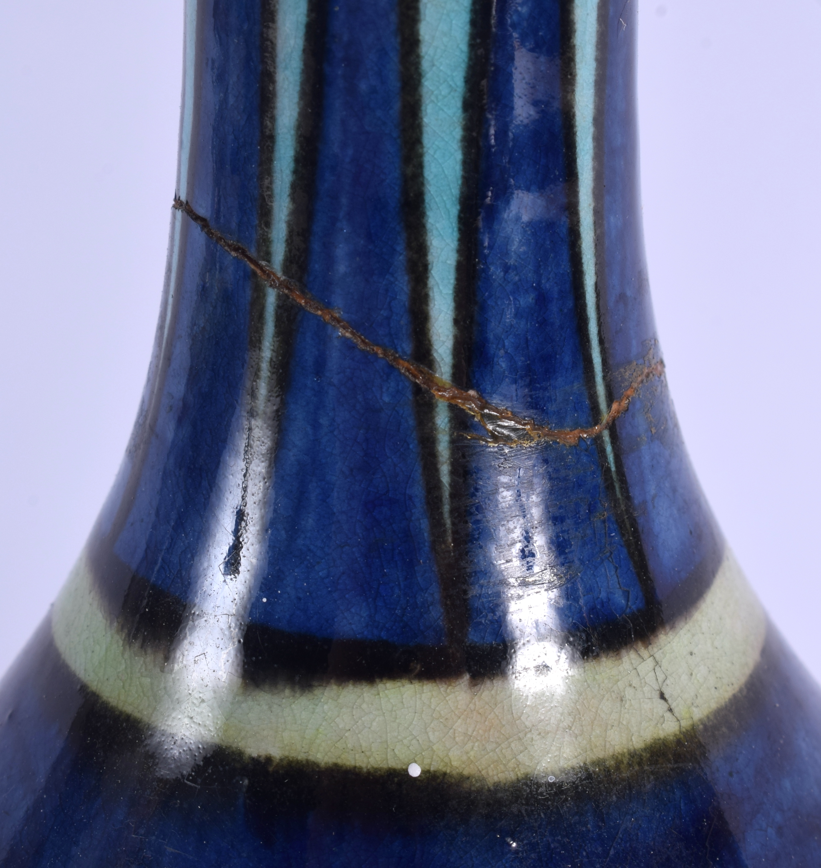 A BURMANTOFTS ARTS AND CRAFTS POTTERY VASE painted in the Persian style. 26 cm high. - Image 5 of 6