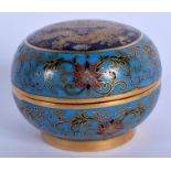 A FINE 19TH CENTURY CHINESE CLOISONNE ENAMEL BOX AND COVER Qing, bearing Qianlong marks to base, dec