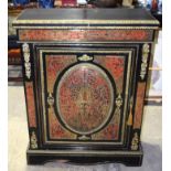 A 19th Century one door Boulle cabinet 113 x 88cm.
