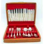 A Boxed stainless steel cutlery set 39 x 30cm.