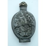 A White metal snuff bottle 8 x 4 cm.