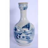 AN 18TH CENTURY CHINESE EXPORT BLUE AND WHITE GUGLET Qianlong. 22.5 cm high.