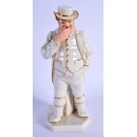 Royal Worcester figure of the Englishman decorated with gold and white with coloured face, date code