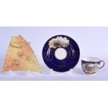 Graingers Worcester cup and saucer hand painted with view of Shakespeare’s birthplace and Barnard Ca
