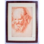 Continental School (19th Century) Sketch, Elderly Male. Image 31 cm x 20 cm.