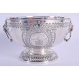 A RARE MINIATURE SILVER MONTEITH BOWL SUGAR BOWL. 211 grams. London 1960. 6.5 cm x 10.5 cm.