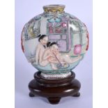 A 19TH CENTURY CHINESE FAMILLE ROSE PORCELAIN SNUFF BOTTLE Daoguang mark and period, Qing, painted w