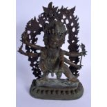 A CHINESE TIBETAN BRONZE FIGURE OF A BUDDHA 20th Century. 30 cm x 20 cm.