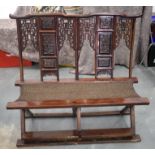 A VERY RARE EARLY 20TH CENTURY CHINESE HONGMU FOLDING OFFICIALS CHAIR Late Qing, decorated with port
