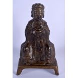 A CHINESE FIGURE OF A SEATED BUDDHA 20th Century. 24 cm high.