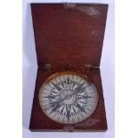 A W W HOOPER OF LONDON SCHOOL BOARD COMPASS. 18 cm diameter.