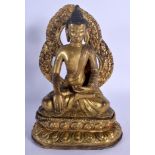 A 19TH CENTURY CHINESE TIBETAN BRONZE FIGURE OF BUDDHA Qing. 23 cm high.