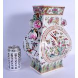 A 1950S CHINESE FAMILLE PORCELAIN CANTON PORCELAIN VASE painted with birds and flowers. 30 cm high.