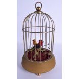 A 1950S EUROPEAN SINGING BIRD CAGE. 27 cm high.