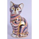 Royal Crown Derby paperweight Cat. 13cm high.