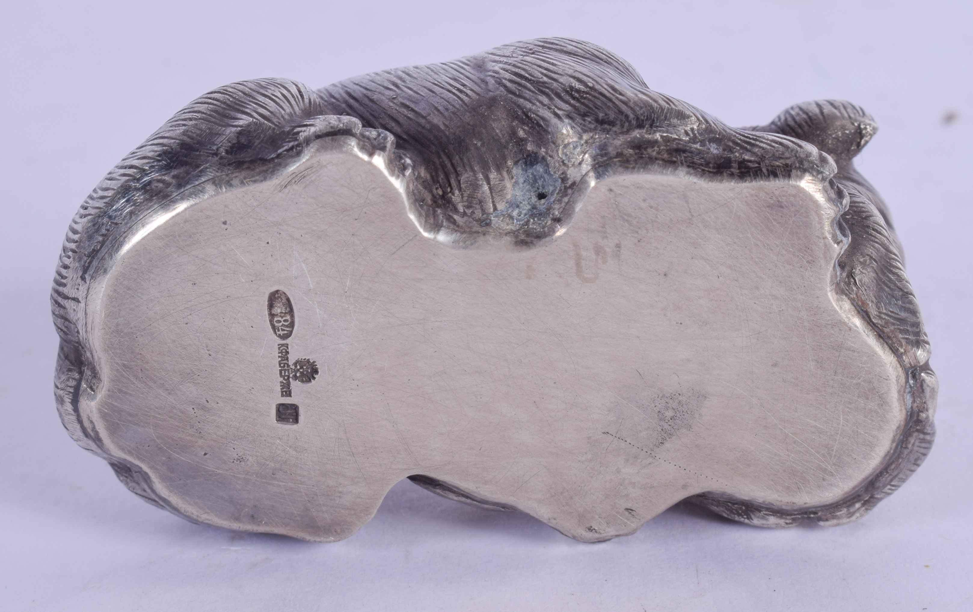 A CONTINENTAL SILVER DOG. 62 grams. 7 cm x 3.5 cm. - Image 3 of 4