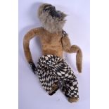 AN UNUSUAL EARLY AUTOMATON ARTICULATED MONKEY. 60 cm long.