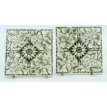 Two Victorian Aesthetic tiles 15 x 15cm (2).