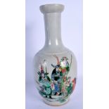 A CHINESE FAMILLE VERTE PORCELAIN VASE 20th Century, painted with immortals. 28 cm high.