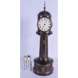 A RARE LARGE 19TH CENTURY FRENCH INDUSTRIAL BRONZE LIGHTHOUSE CLOCK with large circular dial. 49 cm