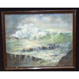 Framed oil on board of a sea scape possibly by Ian MacInnes 1922 – 2003 30 x 37cm