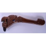 A TRIBAL MARQUESE ISLANDS HARDWOOD AXE. 27 cm long.