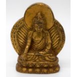 A small Chinese Tibetan bronze Buddha 7 cm.