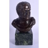 A GRAND TOUR STYLE BRONZE OF A MAN. Bronze 12 cm high.