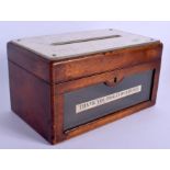 AN UNUSUAL EDWARDIAN SUGGESTIONS BOX. 27 cm x 16 cm.