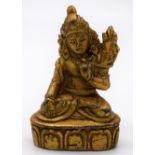 A small Chinese Tibetan bronze Buddha 6 cm .