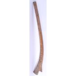 A 19TH CENTURY FIJIAN TRIBAL CARVED WOOD GUN STOCK TRIBAL CLUB. 96 cm long.