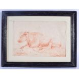 Continental School (19th Century) Sketch, Recumbent Cattle. Image 22 cm x 15.5 cm.