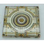 Two Victorian Minton Aesthetic China works tiles 15 x 15cm (2).