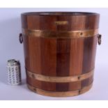 AN ANTIQUE IRON DUKE ADMIRAL JELLICOE FLAG SHIP JUTLAND TEAK COAL BIN. 33 cm x 27 cm.